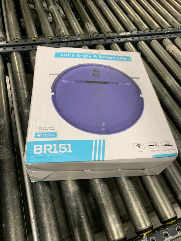 Photo 1 of Robot Vacuum Cleaner, Smart Robotic Vacuum Wi-Fi Connected, App Control, Compatible with Alexa and Google Assistant, Automatic Self-Charging Robot Vacuum Perfect for Pet Hair, Carpets and Hard Floors