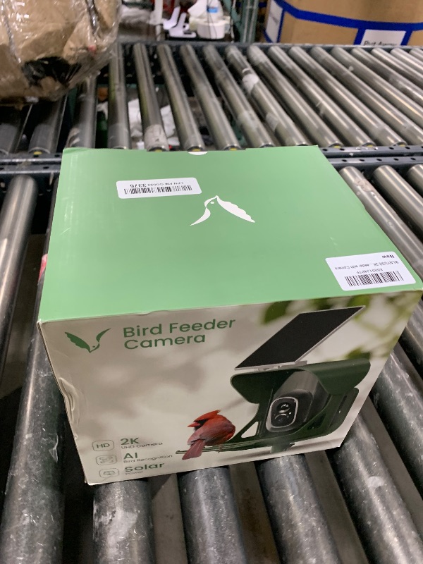 Photo 1 of Smart Bird Feeder with Camera, AI Identify Birds Species, 2K HD Color Night Vision, IP65 Waterproof Solar Powered Bird Feeder with 142° Wide Angle, Auto Capture & Real-time Notifications, Ideal Gift