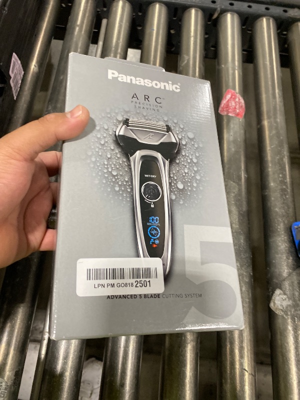 Photo 1 of Panasonic ARC5 Electric Razor for Men with Pop-Up Trimmer, Wet/Dry 5-Blade Electric Shaver with Intelligent Shave Sensor and Multi-Flex Pivoting Head – ES-LV65-S (Silver)
