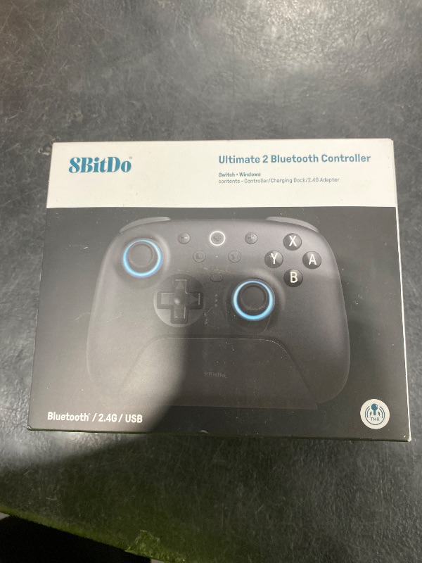 Photo 1 of 8BitDo Ultimate 1 Bluetooth Controller for Switch/Switch 2 & Windows PC, Switch Pro Controller with TMR Joysticks, Switchable Hall Effect/Tactile Triggers, Vibration and Motion Control - Black