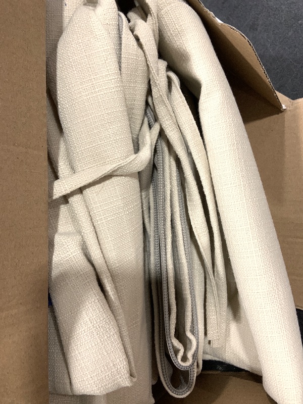 Photo 1 of MIULEE Beige Outdoor Dining Cushion 20x20 Inch Waterproof & 3 Year Color Fastness Deep Seat and Back Cushion for Patio Furniture Chair with Ties