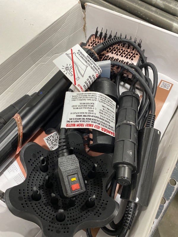 Photo 1 of Shark Hair Dryer | FlexStyle Hair Styling System | Portable & Powerful Blow Dryer Brush | Hair Curler & Volumizer | 6 Styling Tools Included | Best for All Hair Types | Black | HD440BK