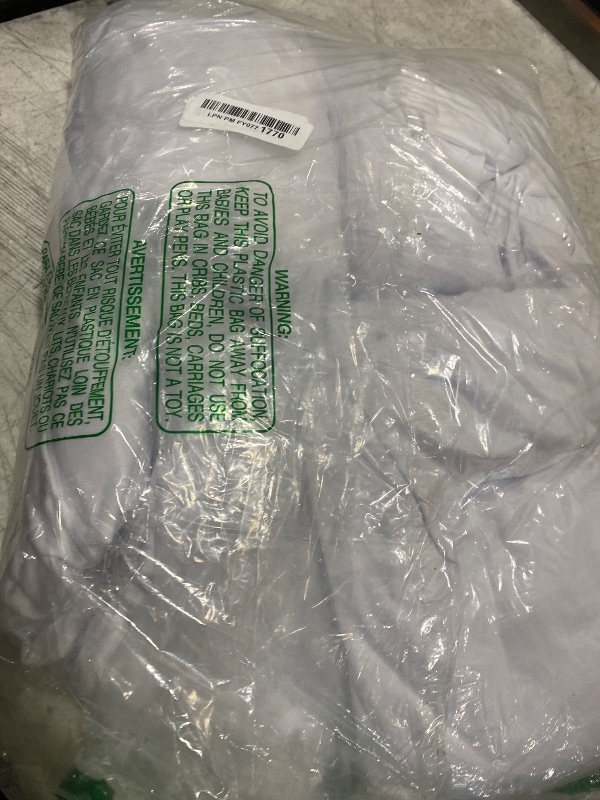 Photo 1 of 4 Pack Spandex Table Cover Skirts for 4 ft Rectangle Tables, White Stretch Table Cloths with Floor-Length Ruffle, Elastic Fitted Skirted Tablecloth for Elegant Wedding Banquet Party Buffet Decoration