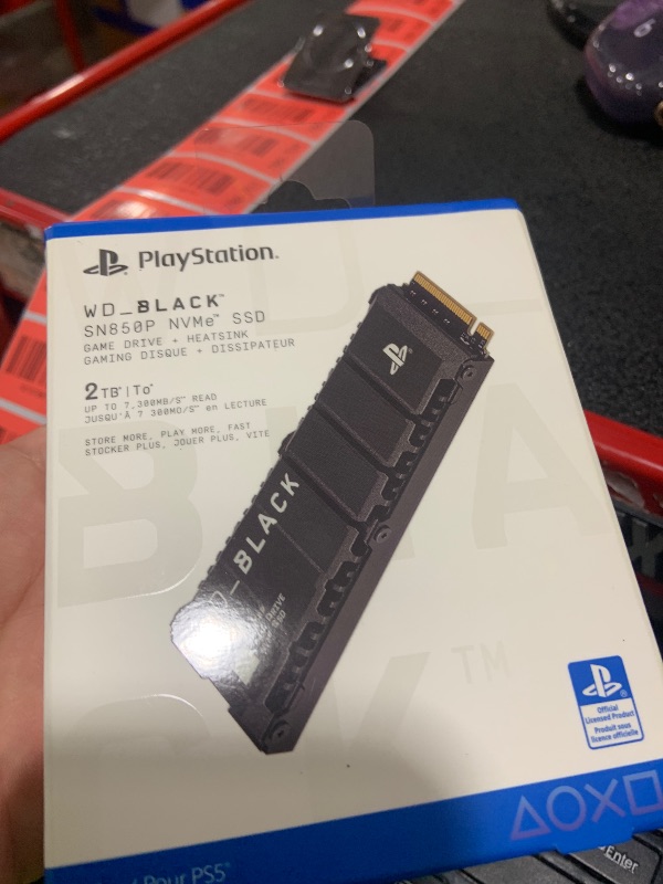 Photo 1 of WD_BLACK 2TB SN850P NVMe M.2 SSD Officially Licensed Storage Expansion for PS5 Consoles, up to 7,300MB/s, with heatsink - WDBBYV0020BNC-WRSN
