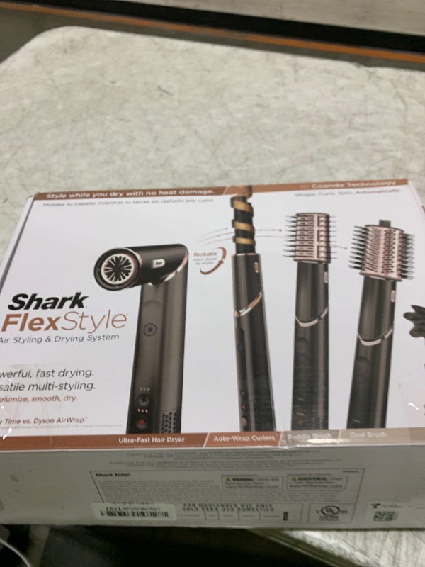 Photo 1 of Shark Hair Dryer | FlexStyle Hair Styling System | Portable & Powerful Blow Dryer Brush | Hair Curler & Volumizer | 6 Styling Tools Included | Best for All Hair Types | Black | HD440BK