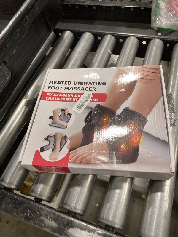 Photo 1 of 2PCS Cordless Foot Massager for Neuropathy, Foot and Ankle Massager for Pain Relief, 3000mAh Rechargeable Ankle Heating Pad with Massage for Circulation, Gray