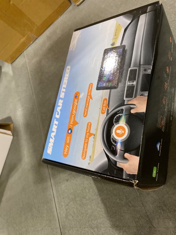 Photo 1 of Apple Carplay Screen for Car, 7" HD Portable Car Stereo Touch Screen with Wireless Android Auto, Backup Camera with LED/Mirror Link/Voice Control/Bluetooth/GPS/AUX/FM Satellite Radio for All Vehicles