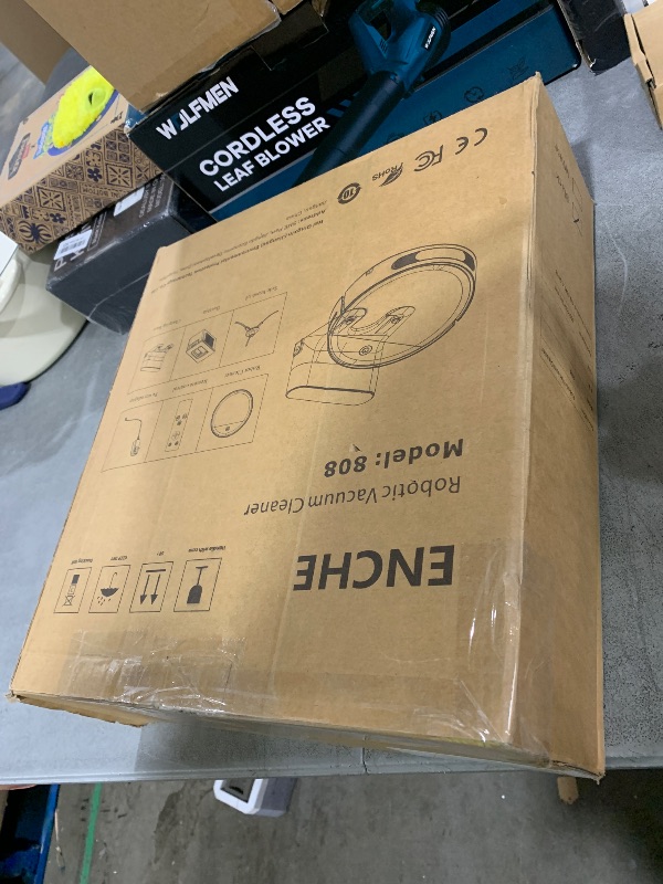 Photo 1 of ENCHE Robot Vacuum Cleaner, Upgraded 3500Pa Powerful Sunction Robot Vacuum with Remote Control,Automatic Self-Charging,Long Run Time,Slim,Quiet Robotic Vacuum Cleaner for Carpet Pet Hair
