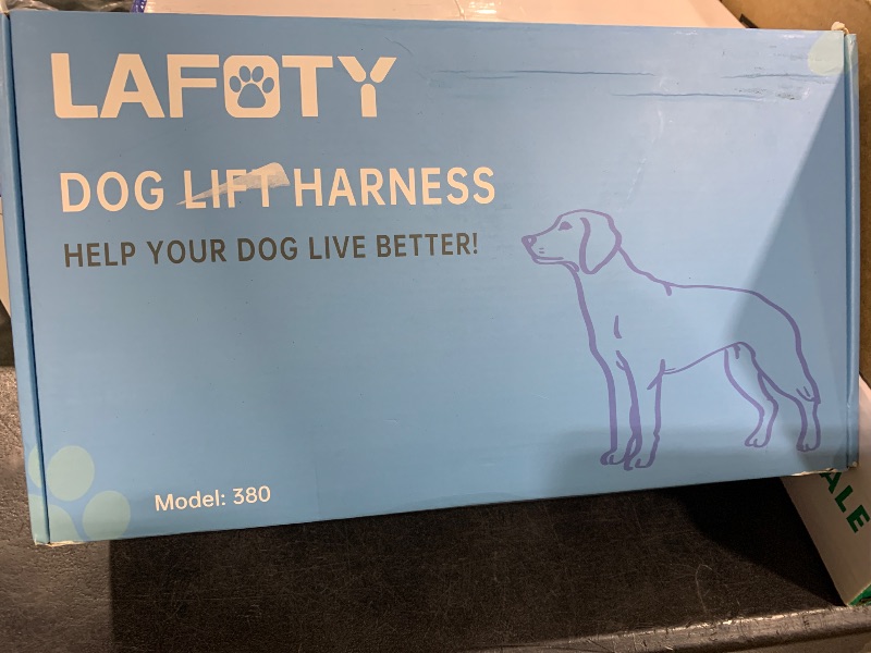 Photo 1 of Lafoty Dog Lift Harness for Large Male Dogs, 2-in-1 Detachable Support Harness, Full Body Carrying with 4 Handles, Dog Sling for Large Dogs Hind Leg Support(Black, X-Large)