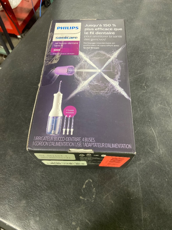 Photo 1 of Philips Sonicare Cordless Power Flosser 3000 + 2 Additional Nozzles (4 Total) White, HX3827/21