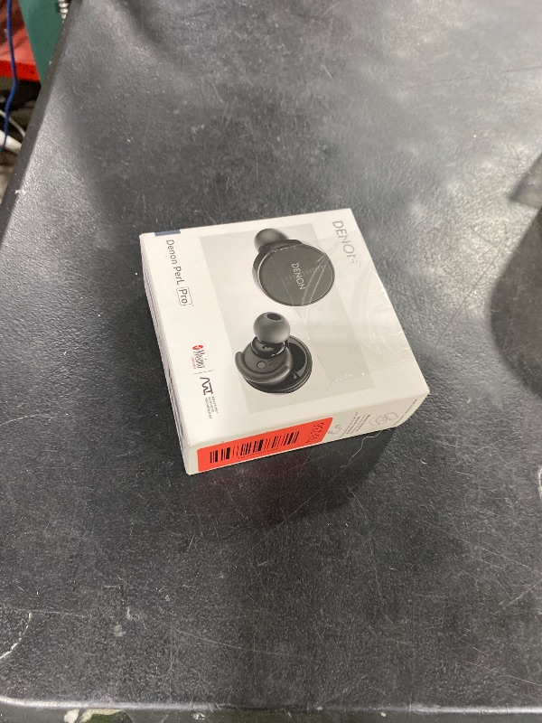 Photo 1 of Denon PerL Pro True Wireless Earbuds - Adaptive Active Headphones Wireless Noise Canceling, Masimo Adaptive Acoustic Technology, Spatial Audio, 32Hr Battery Life, Wirefree Charging, Black