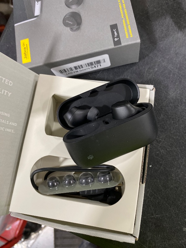 Photo 1 of Jabra Evolve2 True Wireless in-Ear Bluetooth Earbuds with Active Noise Cancellation (ANC) and 4-mic MultiSensor Voice Technology - Microsoft Teams Certified, Works with All Other Meeting apps - Black