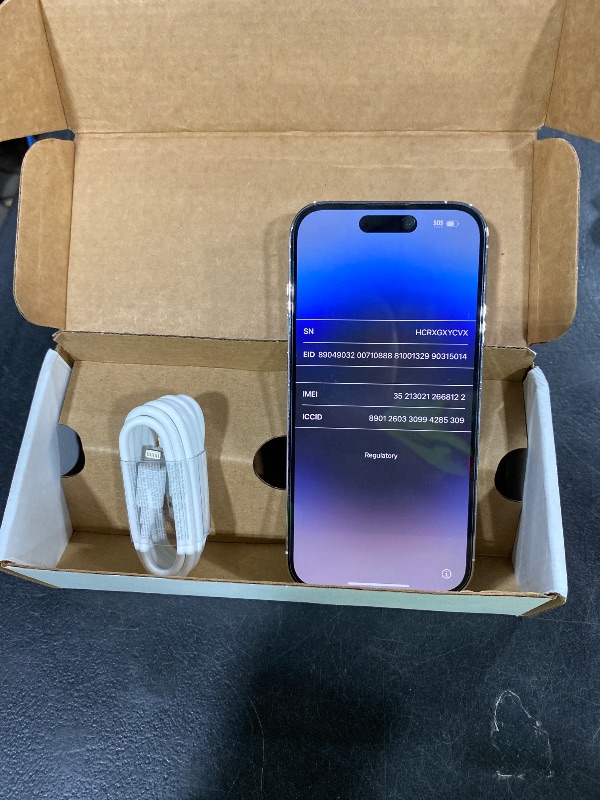 Photo 1 of Apple iPhone 14 Pro, 256GB, Silver - Unlocked (Renewed)