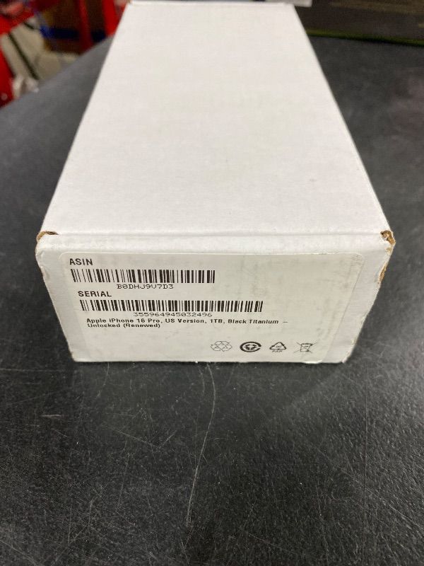 Photo 1 of Apple iPhone 16 Pro, 1TB, Black Titanium - Unlocked (Renewed)