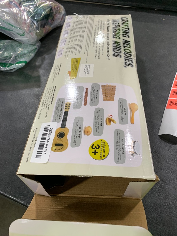 Photo 1 of Wooden Musical Instruments for Toddlers – 7-Piece Kids Music Set with Xylophone, Guitar & Percussion | Natural Wood, Non-Toxic | Ages 3+