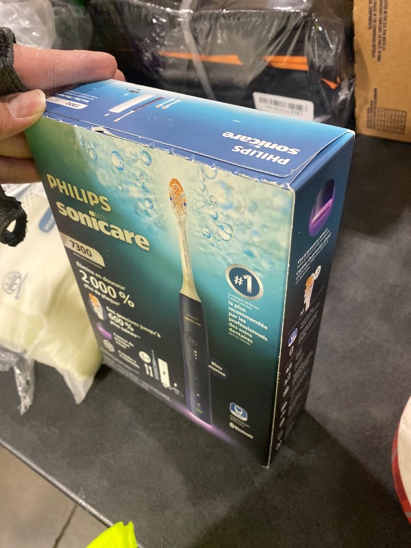 Photo 1 of Philips Sonicare 7300 Series Electric Toothbrush - Next-Generation Sonicare Technology, Pressure Sensor, 12 Brushing Settings, SmarTimer, 21-Day Runtime, Travel Case, Navy Blue, HX7423/05(no charger and head pieces view picture) 