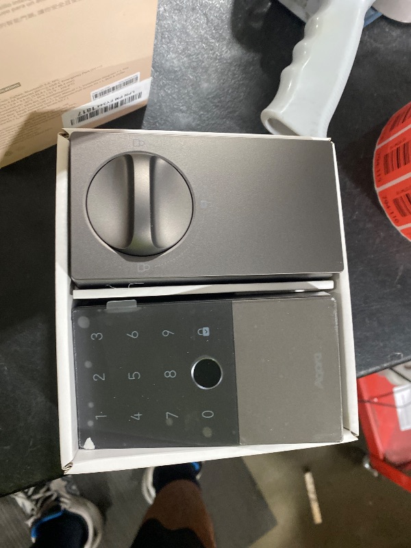 Photo 1 of Aqara Smart Lock U100, Fingerprint Keyless Entry Door Lock with Apple Home Key, Touchscreen Keypad, Bluetooth Electronic Deadbolt, IP65 Weatherproof, Supports Apple HomeKit, Alexa, Google, IFTTT, Gray