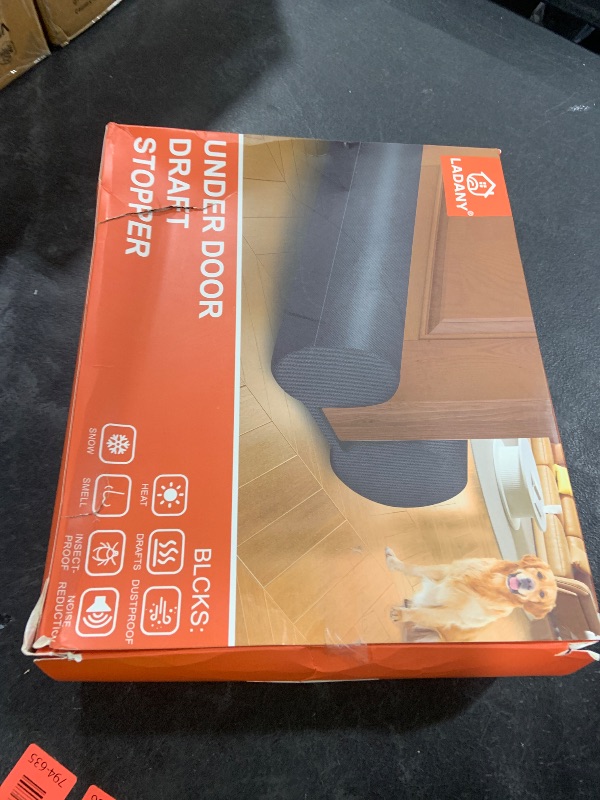 View 2 of (2 Pack) Under Door Draft Stopper, Draft Stopper for Bottom of Door, Adjustable 30-36 Inch Door Draft Blocker, Under Door Gap Filler, Easy Install Door Seal, Helps Reduce Drafts, Noise and Heat Loss