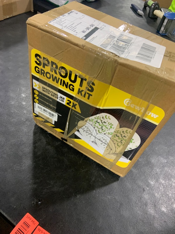 Photo 1 of [LARGE SIZE] 2000ml(68oz) Seed Sprouting Mason Jar Kit with Stand,Drain Tray, Screen Lids,Blackout Sleeves,Good Ventilation & Drainage Capacity,Growing Fresh Organic Mung Beans,Broccoli & Microgreens