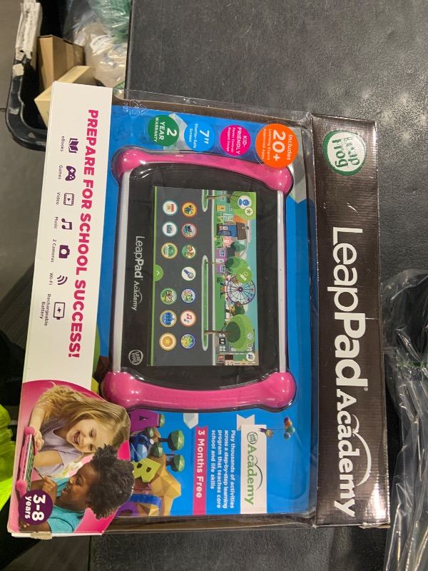 Photo 1 of LeapFrog LeapPad Academy Kids’ Learning Tablet, Pink