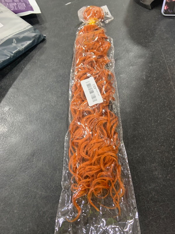 Photo 1 of #350 Ginger Orange Human Hair Bundles 24 Inch Color 350 Bundles Human Hair Extension Deep Wave 1 Bundle Orange Ginger Unprocessed Brazilian Virgin Hair 100G/PC