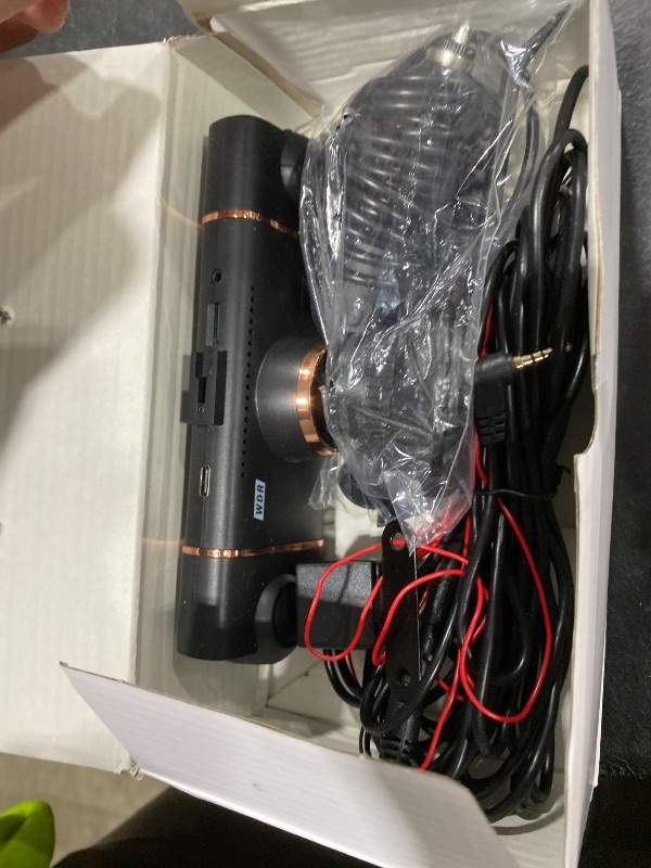 Photo 1 of 4K+1080P*3 FHD Car Camera, 4 Channel 360° Dash Cam Front Rear Inside & Left Right, 5GHz WiFi & App Control, 24H Parking Mode, G-Sensor, 8 IR Lamps Night Vision, Loop Recording, Includes 64GB SD Card