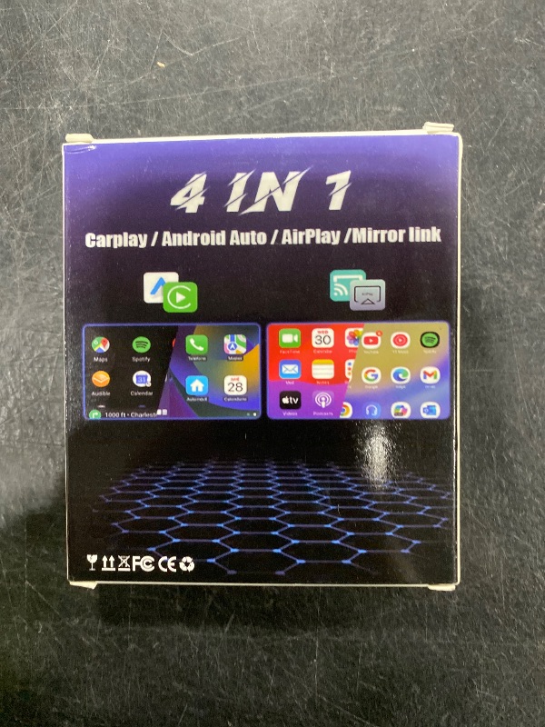 Photo 1 of 2026 Upgraded Wireless Carplay Adapter, 4 in 1 Screen Mirroring Support Mirror Link/AirPlay for Apple CarPlay & Android Auto