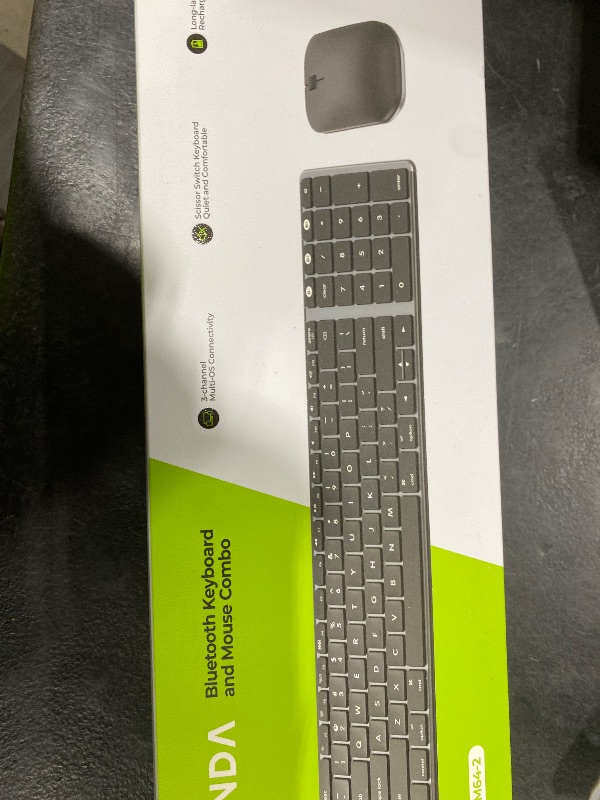 Photo 1 of seenda Bluetooth Keyboard and Mouse Combo for Mac, SKM64-2 Rechargeable Slim Wireless Keyboard Mouse Compact, 3 Multi-Device Connection, Compatible for Mac, MacBook Pro/Air, iPad, Black Gray