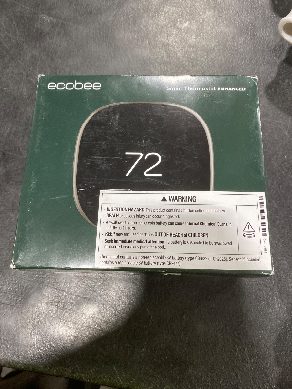Photo 1 of ecobee Smart Thermostat Enhanced - Programmable Wifi Thermostat - Works with Siri, Alexa, Google Assistant - Energy Star Certified - Smart Home