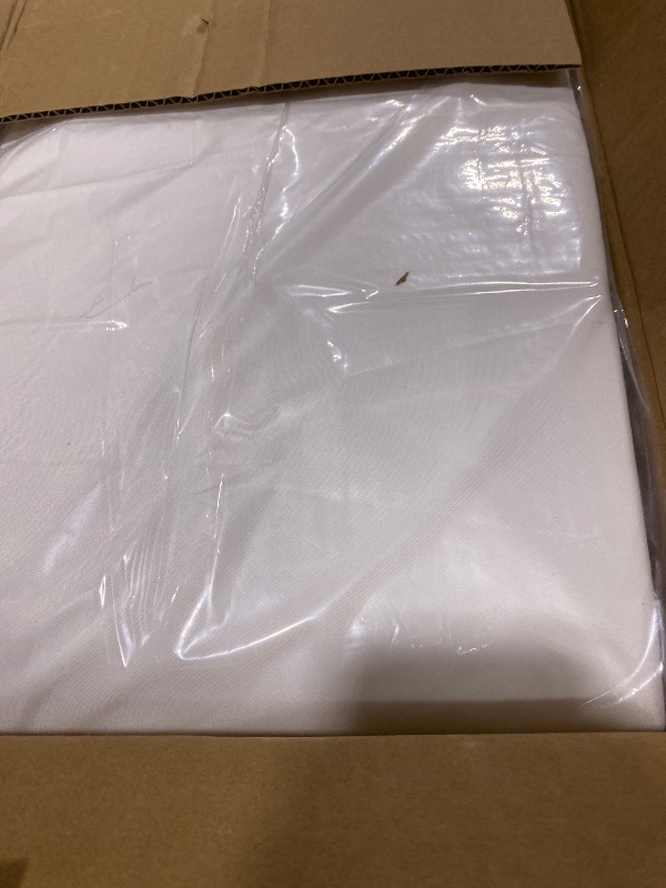 Photo 1 of 10 Pack White Round Tablecloths, 120 Inch Stain Resistant and Wrinkle Polyester Fabric Washable Table Clothes Cover for Kitchen Dining, Wedding, Reception Banquet, Birthday Party, Buffet Restaurant