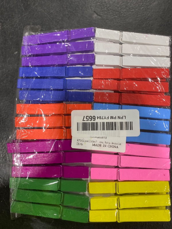 Photo 1 of 10 Colors Clothes Pins, 30PCS 2.9 Inch Wooden Clothespins, Rust Resistant Clothes Clip for Hanging Pictures, Photos, Clothes, Decoration Crafts