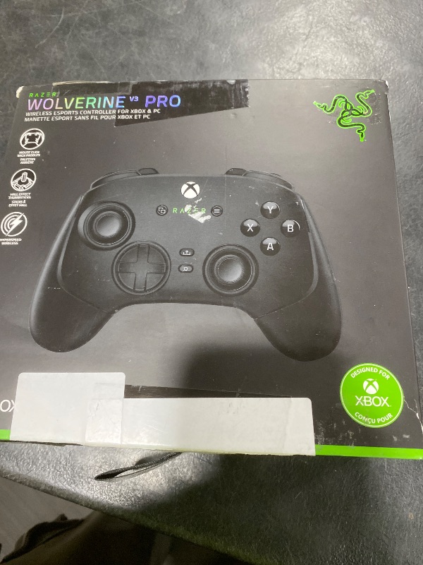 Photo 1 of Razer Wolverine V3 Pro Wireless Gaming Controller: Licensed for Xbox Series X|S, Xbox One, Windows PC - 6 Remappable Buttons - Fast Triggers - Customizable Thumbsticks - Wired Tournament Mode - Black