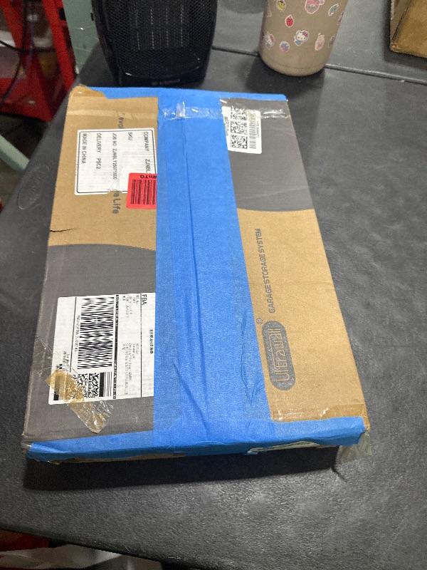 Photo 1 of Ultrawall Overhead Garage Storage Racks for Bins, Ceiling Storage Rack Garage Hanging Organizer for Totes with Adjustable Width, Heavy Duty Ceiling Container Bin Rack (7 Pack, 6 Bins)