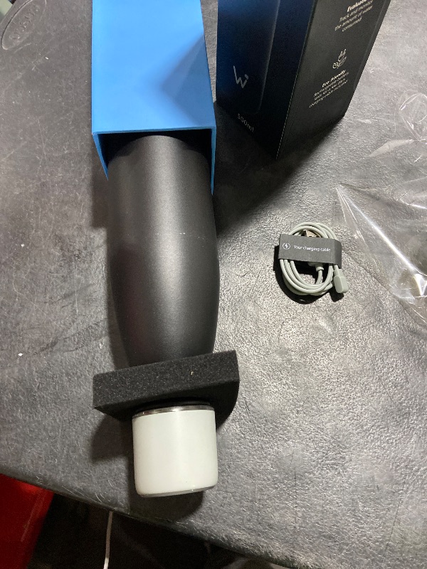 Photo 1 of WATER.IO Smart Water Bottle - Stay Motivated to Drink More, Track Water Intake with Color Changing LED Reminder & Bluetooth Free App. Insulated Stainless Steel, BPA-Free 17oz.