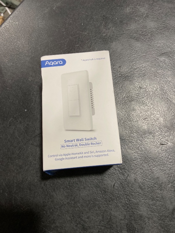 Photo 1 of Aqara Smart Light Switch (No Neutral, Double Rocker), Requires AQARA HUB, Zigbee Light Switch, Remote Control and Smart Home Automation, Compatible with HomeKit, Google, Works with Alexa, SmartThings