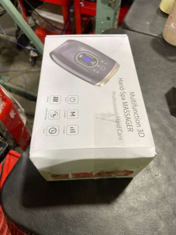 Photo 1 of Ealken Hand Massager with Heat and Compression, Hand Massage for Arthritis and Carpal Tunnel Relief, 6 Levels Pressure Therapy with Wrist Massage Finger Stretching Palm Kneading, Gifts for Women Men