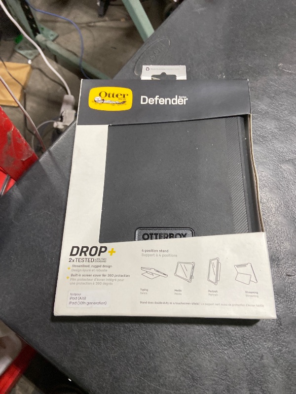 Photo 1 of OtterBox Defender Series Case for iPad (A16) & iPad 10th Gen - Black, Rugged, Durable, Multi-Layer Protection