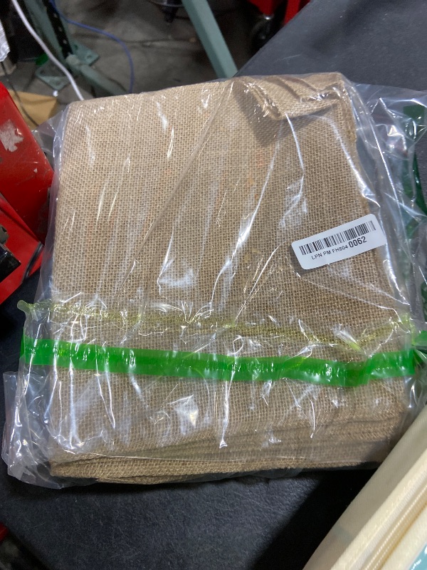 Photo 1 of 10 Pack Burlap Table Runners Rustic Table Runner Jute Farmhouse Fabric Party Centerpieces for Country Vintage Wedding Banquet Decoration, 12 x 71 Inch