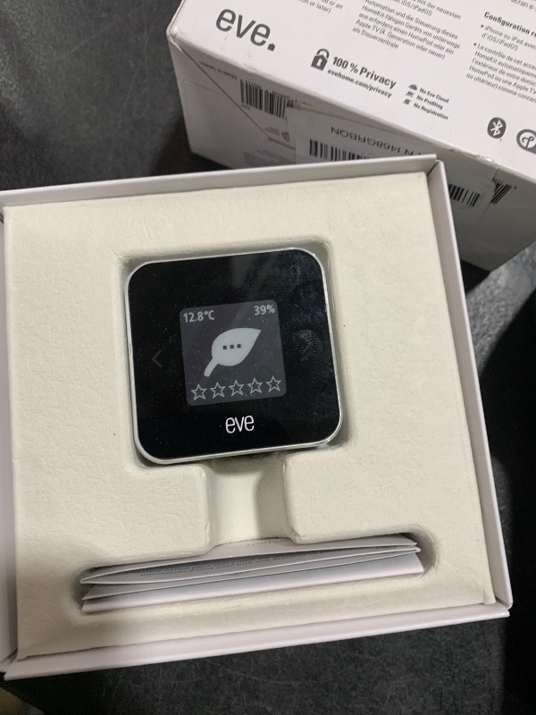 Photo 1 of Eve Room - Indoor air Quality Sensor to Monitor air Quality (VOC), Temperature & Humidity, Apple HomeKit Technology, Bluetooth and Thread