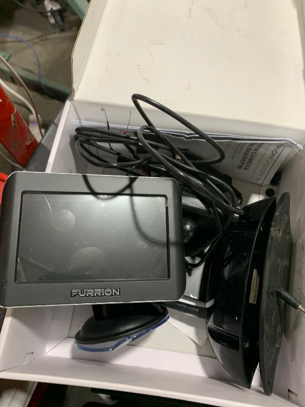 Photo 1 of Furrion Vision S Wireless RV Backup Camera System with 5-Inch Monitor, 1 Rear Sharkfin, Infrared Night Vision, Wide-Angle View, Hi-Res, IP65 Waterproof, Motion Detection, Microphone - FOS05TASF