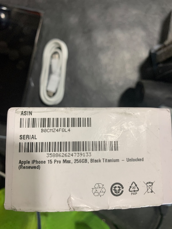 Photo 1 of Apple iPhone 15 Pro Max, 256GB, Black Titanium -has a password