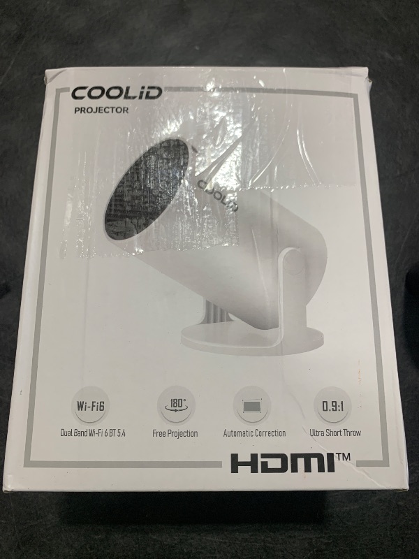 Photo 1 of [Built-in Apps & 2026 Upgraded] Mini Projector Support 4K 1080P Auto Keystone 180° Rotatable with WiFi 6 and Bluetooth 5.4, Projector Portable Compatibile with HDMI/TV Stick/Memory Stick/Laptop-White