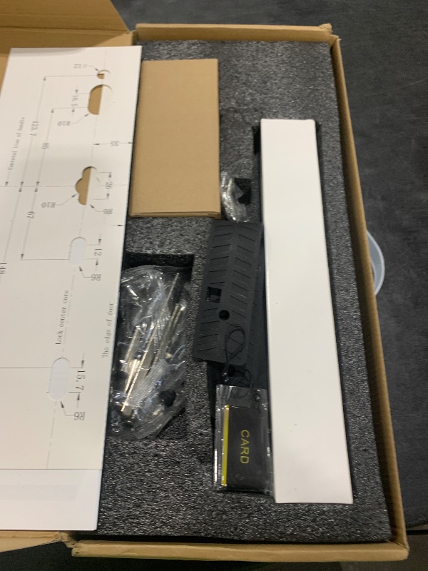 Photo 1 of Sliding Glass Door Lock, Eseesmart Sliding Door Smart Lock with Fingerprint Code Keypad RFID Card Bluetooth App Key, Electronic Digital Biometric Keyless Entry Patio Door Lock with Handle