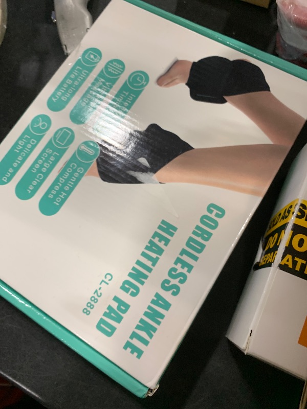 Photo 1 of 2PCS Cordless Ankle Heating Pad with Massage for Pain Relief,Rechargeable Ankle Massager for Circulation and Pain Relief,3 Vibration & Heating Settings,Auto Shut Off