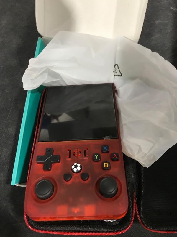 Photo 1 of R36MAX Retro Gaming Console, 4.0 Inch Handheld Game Console with 64GB Classic Video Games Inchluded,Support 30+ Simulators,Hand Held Game Console for Christmas (Red)