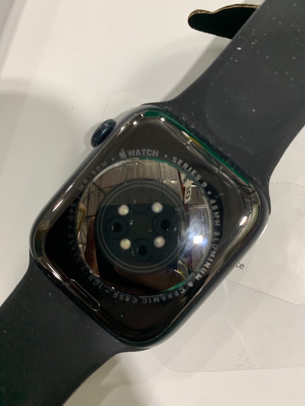 Photo 1 of Apple Watch Series 9 [GPS, 45mm] - Midnight Aluminum Case with Midnight Sport Band, M/L (Renewed Premium)