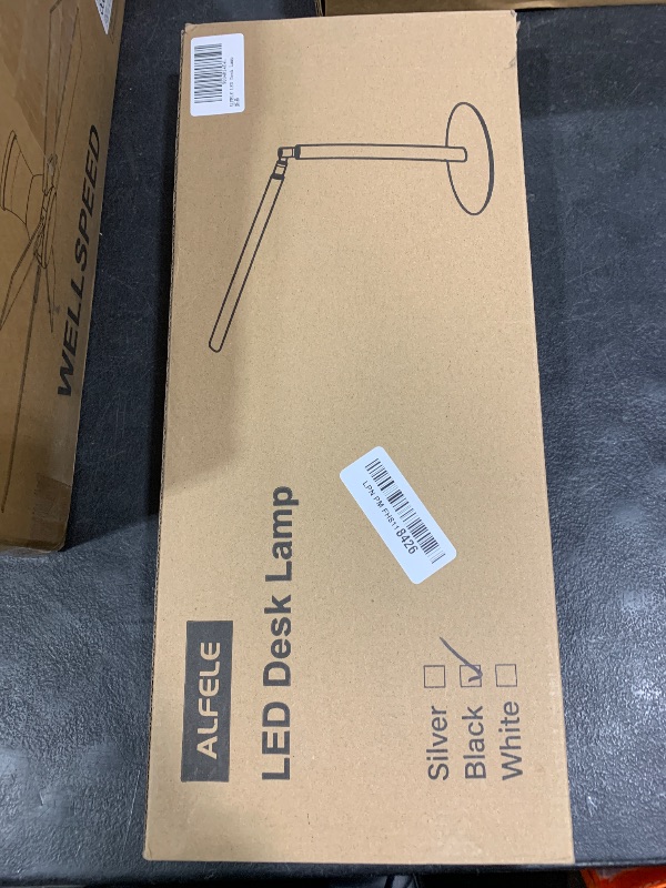 Photo 1 of ALFELE Metal LED Desk Lamp for Home Office - Foldable Industrial Desk Light with Base, 16" Dimmable Table Lamp for Reading, 4 Color Temps, 15W Modern Desktop Lamp for College Dorm Study Task Work