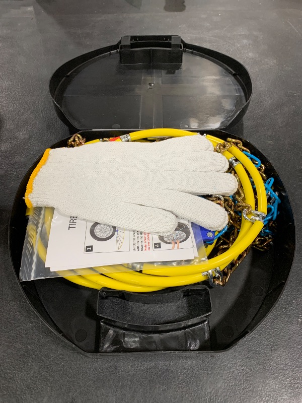 Photo 1 of DEDC Auto Lock Snow Tire Chains, 50s Quick Easy, Enhanced Manganese Steel Alloy Endurance Life 650 Mi, Icy and Snowy Road Tire Traction for Car SUV 235 245 255 265 275 Set of 2 (LS1521)