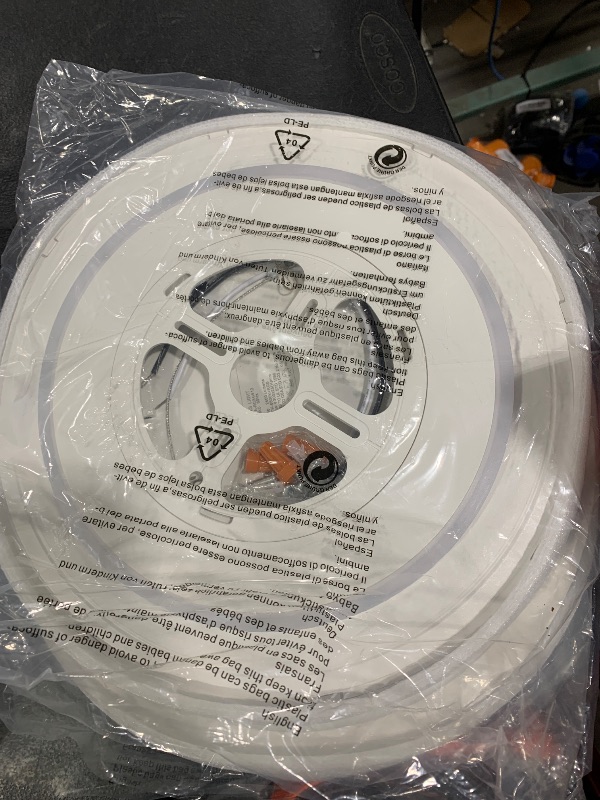 Photo 1 of *INCOMPLETE* MELEGAN **1 PACK ONLY** RGB Smart Ceiling Light, Super Slim LED Flush Mount Ceiling, WiFi Compatible with Alexa Google Home,12Inch 24W Dimmable 2700K-6500K for Bedroom, Kitchen, Dining Room, Basements