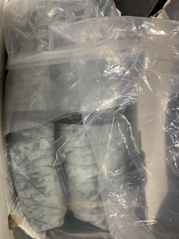 Photo 1 of EVERGRACE Velvet Quilt Set King Size, Luxurious Soft Striped Channel Bedding Set, Lightweight Velvet Comforter for All Season, Oversized Bedspread Coverlet with 2 Matching Shams, Blue Linen